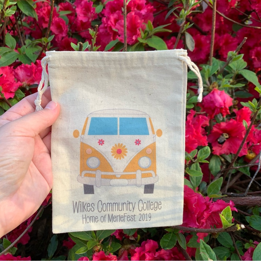 Festival Merch Drawstring Pouch Money Pouch Band Merch Hippie Cottagecore